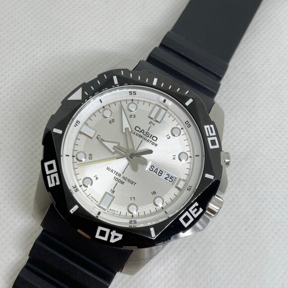 Casio Illuminator MTD-1080 Mens Watch day/date 5373 45mm rotating bezel running - Picture 2 of 8